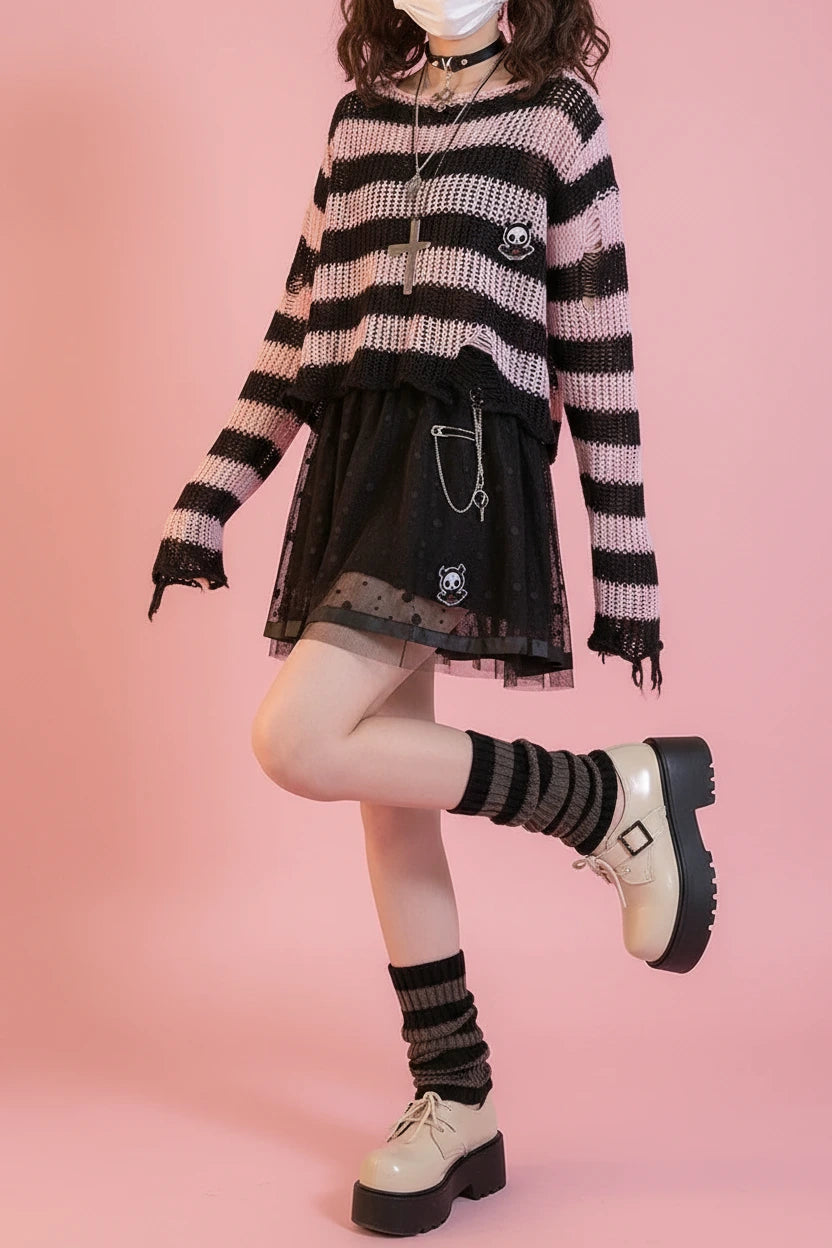 Ripped Knitted Jumpers | Mixed Designs | Wicker & Bloom