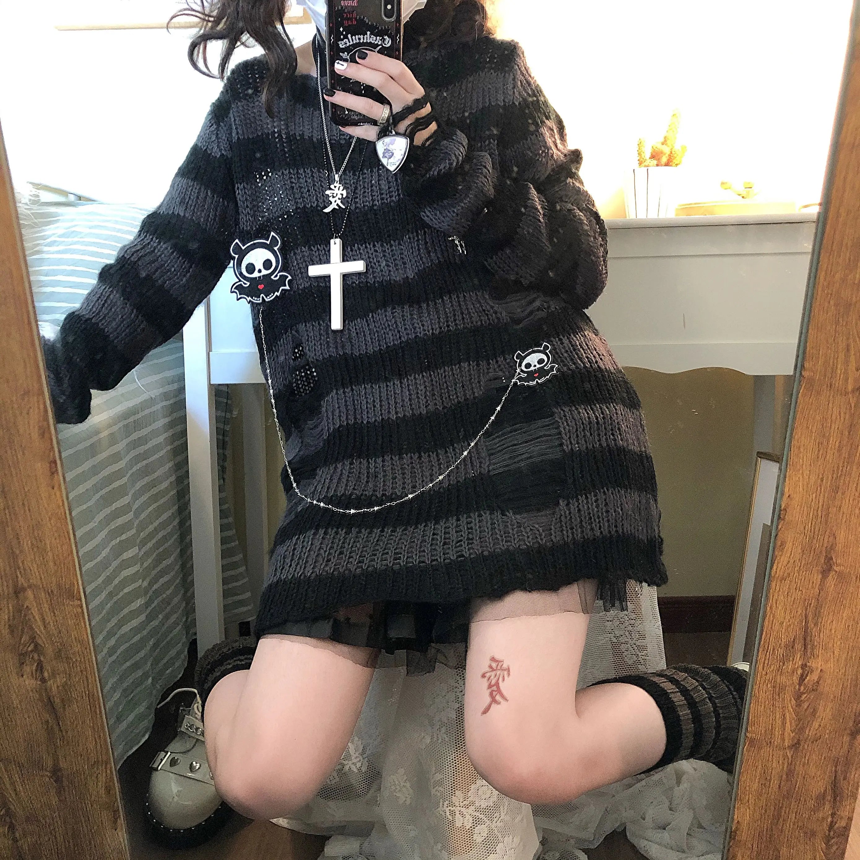 Ripped Knitted Jumpers | Mixed Designs | Wicker & Bloom