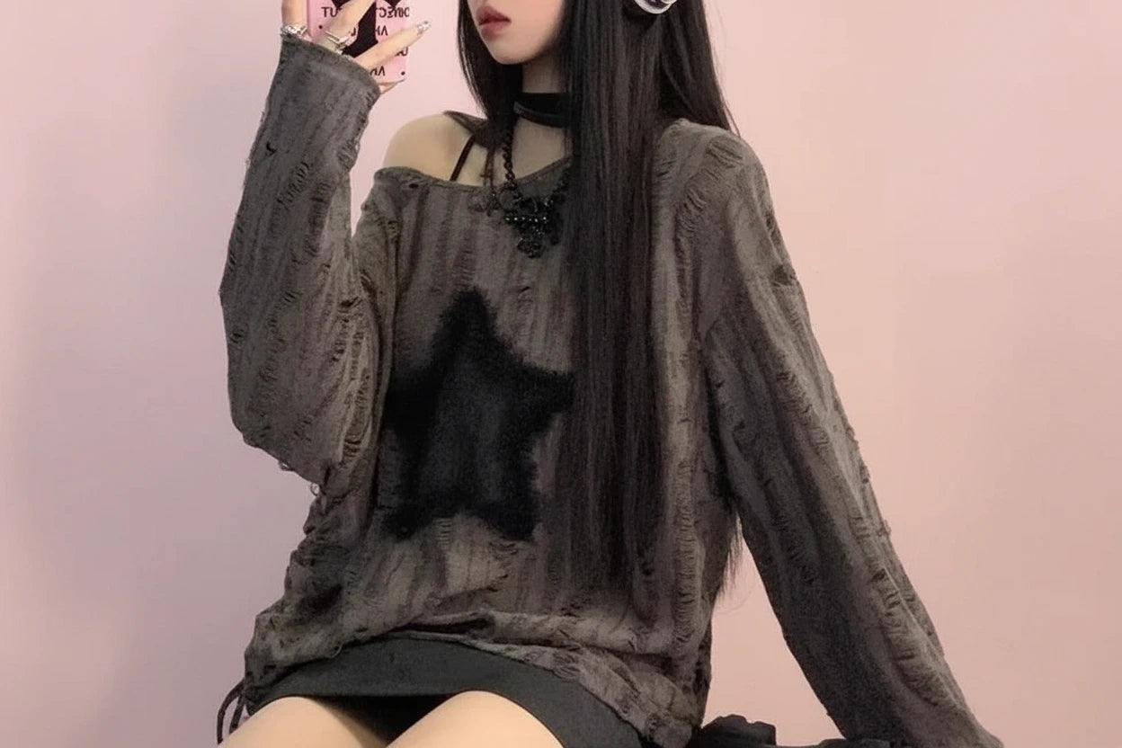 Off-Shoulder Oversized Top | Wicker & Bloom